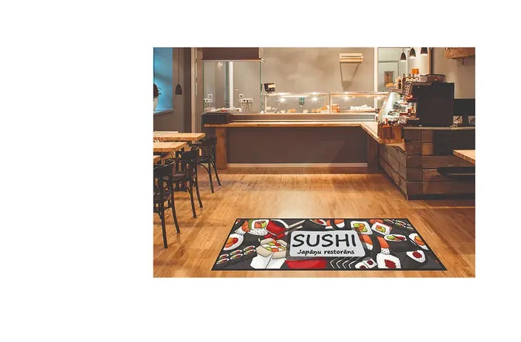 Dizaina paklājs ar logo