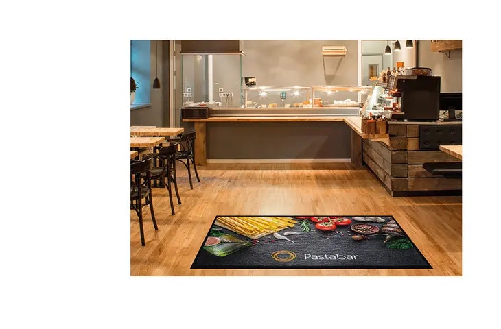 dizaina paklājs ēdināšanas nozare